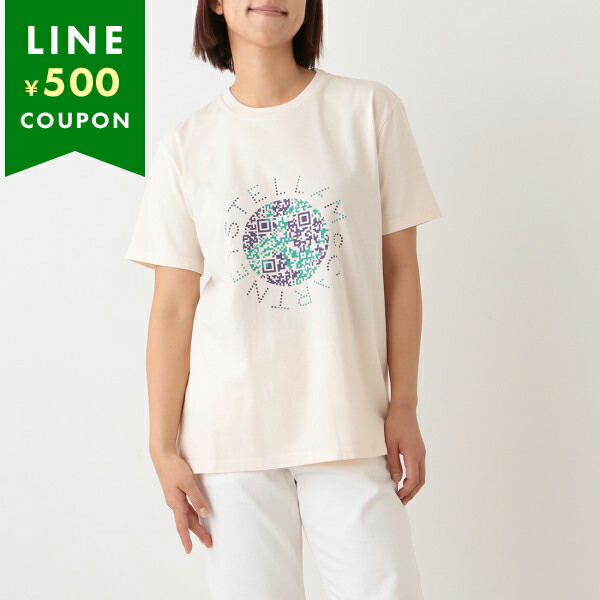 ステラマッカートニー トップス Tシャツ アースプリント クリーム レディース STELLA McCARTNEY 381701 SOW84 9201