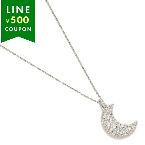 SWAROVSKI ネックレス ペンダント 5666181 Luna ペンダント, 月, ホワイト, ロジウム・プレーティング