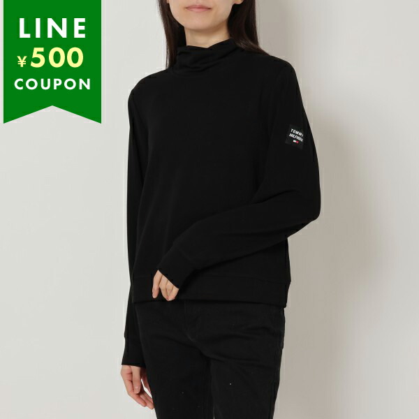 トミーヒルフィガー Tシャツ カットソー トレーナー スウェット プルオーバー ブラック レディース   TP3T1009 BLK