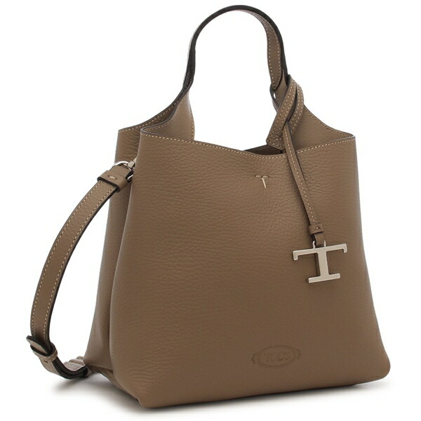 TOD'S トッズ ハンドバッグ ショルダーバッグ ロゴ Tチャーム