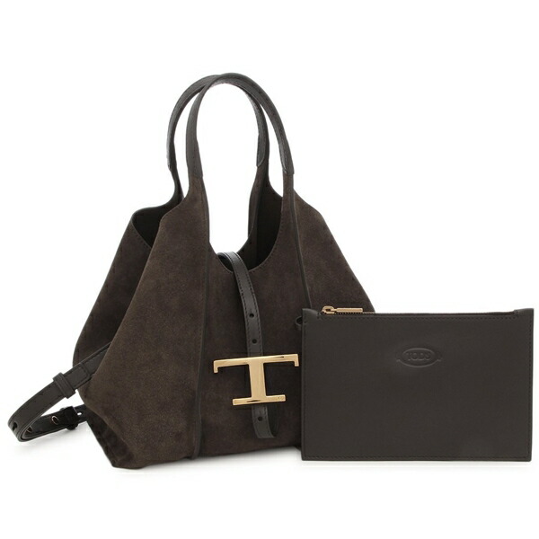 TOD'S（トッズ） ハンドバッグ ショルダーバッグ Tタイムレス スエード