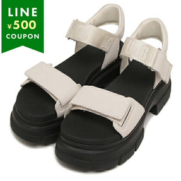 UGG サンダル 厚底 アシュトン アグ レディース アンクル ホワイト ブラック ミュール UGG 1136764 JSM | UGG