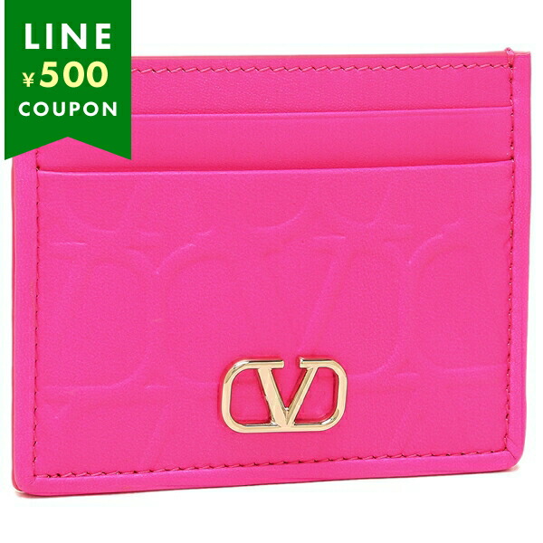 Valentino ピンク 名刺入れ VALENTINO GARAVANI ヴァレンティノ カードケース 定期入れ