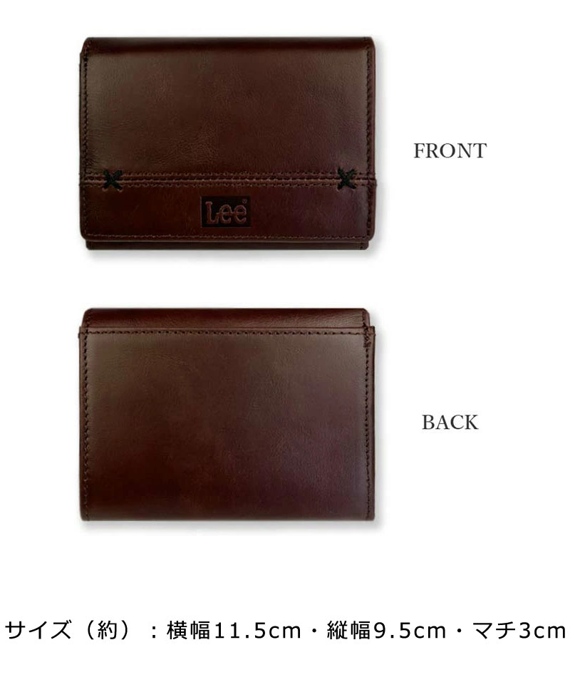 閉店セール】リー Lee クロスステッチデザイン L字ファスナー二つ折り