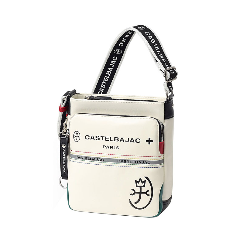 カステルバジャック CASTELBAJAC 縦型 ショルダーバッグ Charles シャアル 052111 B5 ポリウレタン合皮 家紋 トリコロール ビッグロゴ リフレクター | CASTELBAJAC | 03