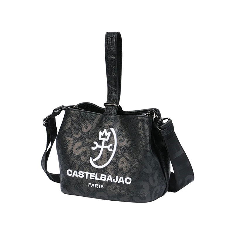カステルバジャック CASTELBAJAC 2WAY 巾着ポーチ クレール 062201 斜め掛け 肩掛け 手提げ ミニバッグ 合皮 PU カラバリ トーントーン 家紋 | CASTELBAJAC | 01