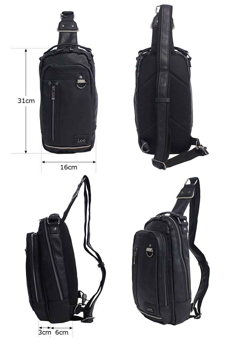 LÉVENCE ボディバッグ ブラック 完売品 LeSportsac（レスポートサック） ボディバッグ ESSENTIAL RECT XBODY