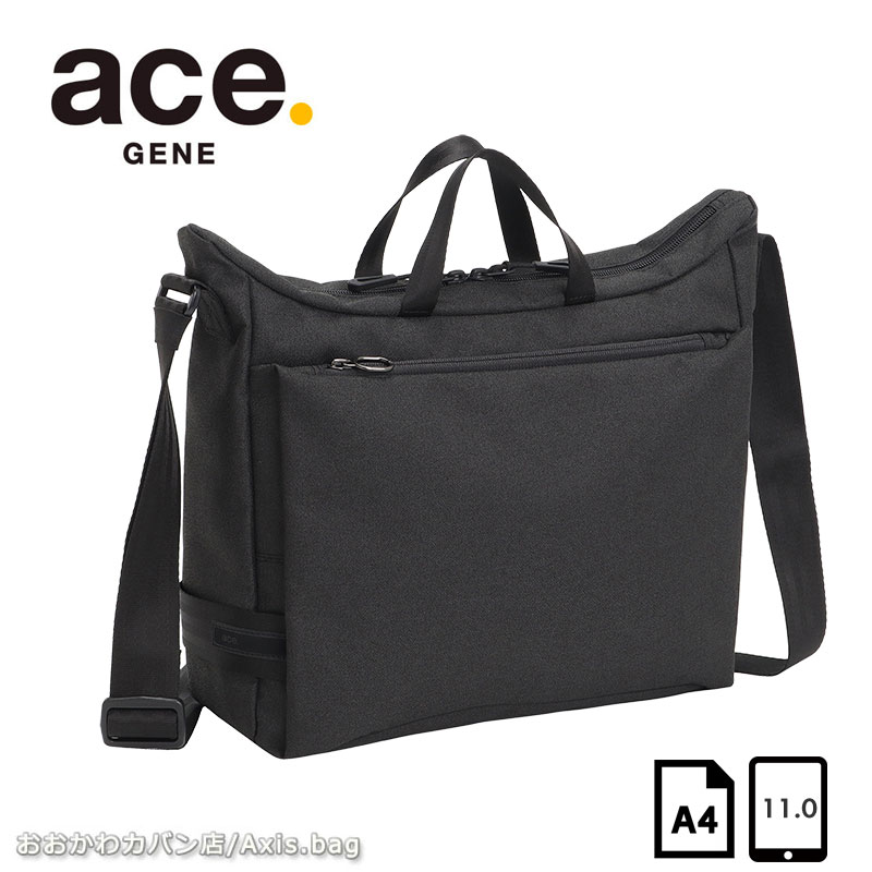 美品 エースジーン ACEGENE メッセンジャーバック ショルダーバック 本革 エース ace. エース ジーンレーベル ショルダーバッグ