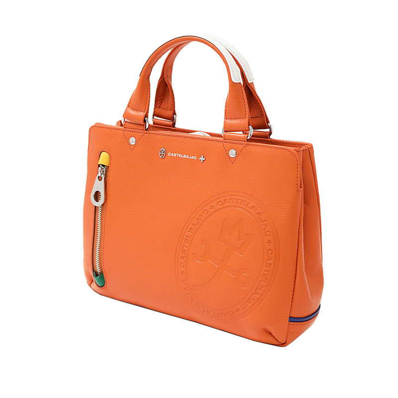 美品★カステルバジャック ドライビングトート ハンドバッグ ニース オレンジ CASTELBAJAC（カステルバジャック） ドライビングトート 日本製 牛革