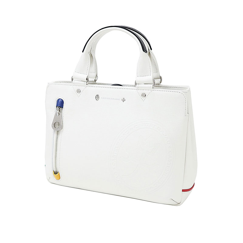 カステルバジャック　ドライビングバッグ デンス ホワイト トートバッグ カステルバジャック ドライビングバッグ デンス ホワイト トートバッグ