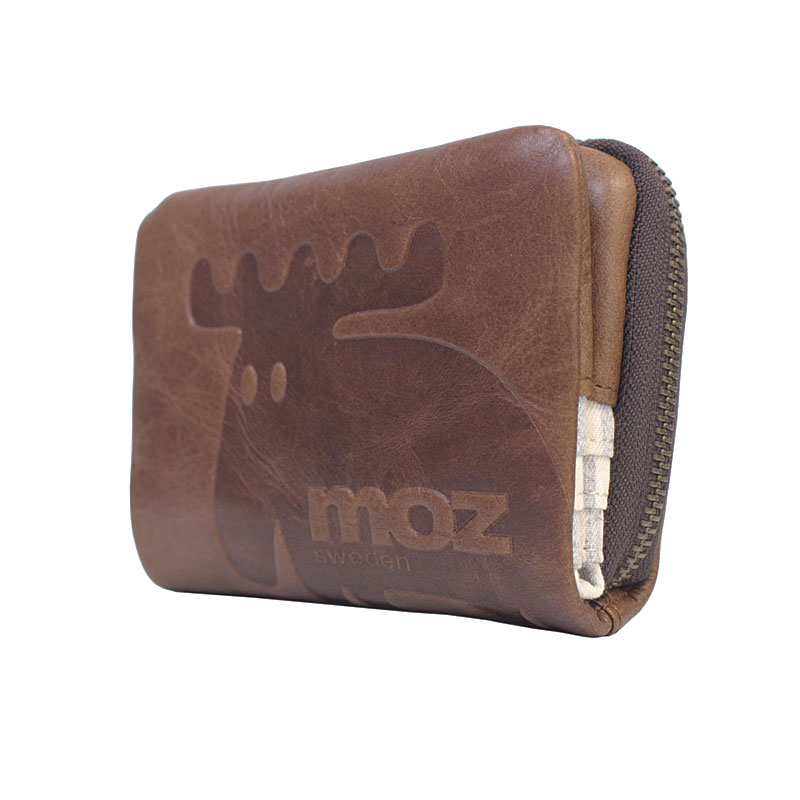 モズ MOZ moz 2つ折り財布 ELK エルク 86183 ヘラジカ 北欧 染料仕上げ ナチュラ...