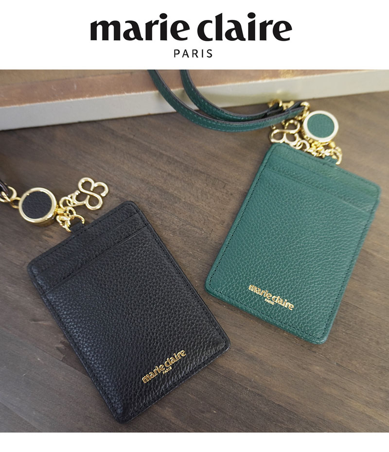 marie claire マリクレール リール付きパスケース ICカードケース 定期