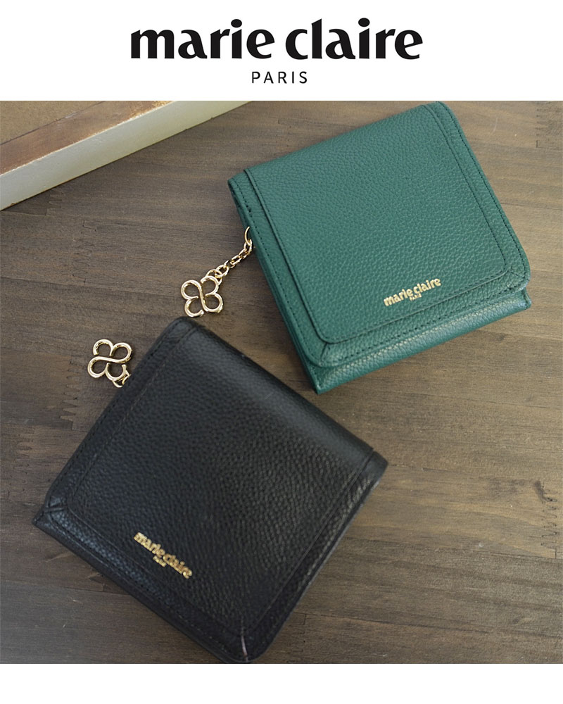 marie claire マリクレール ボタン留めかぶせ２つ折り財布 88663 marie claire マリクレール ボタン留めかぶせ2つ折り財布 88663