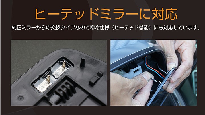 LEDウィンカー付ドアミラー/Fタイプ トヨタ C-HR専用 BSM装備車両