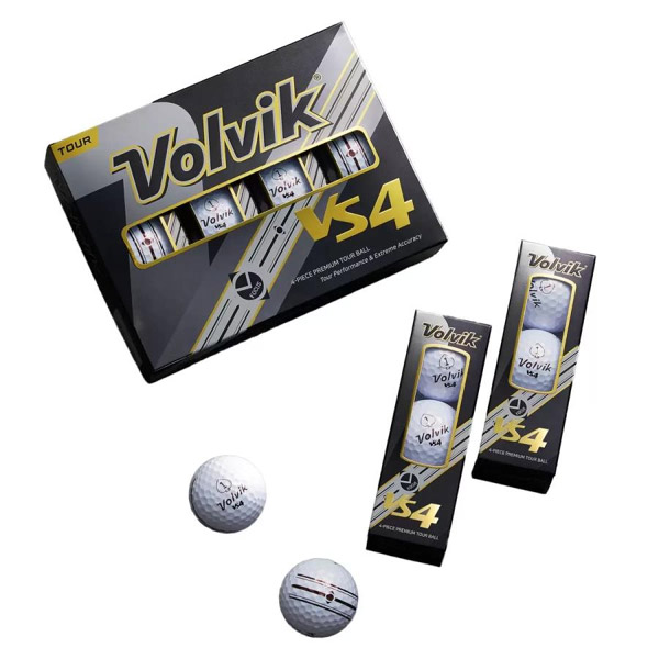 Volvik VS4 4ピース ゴルフボール 1ダース（12球）ボルビック VS4 TOUR WHT VV5MNA03 4582222485293