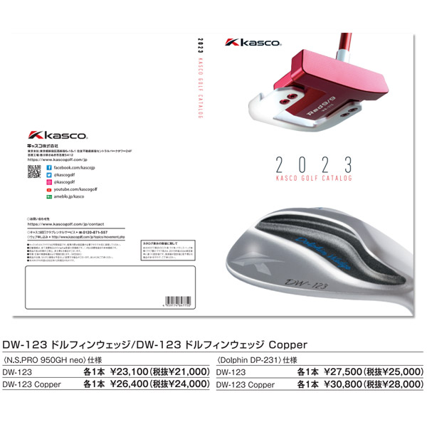 SALE】2本組【DW-123/クロム】キャスコ ドルフィンウェッジ N.S.
