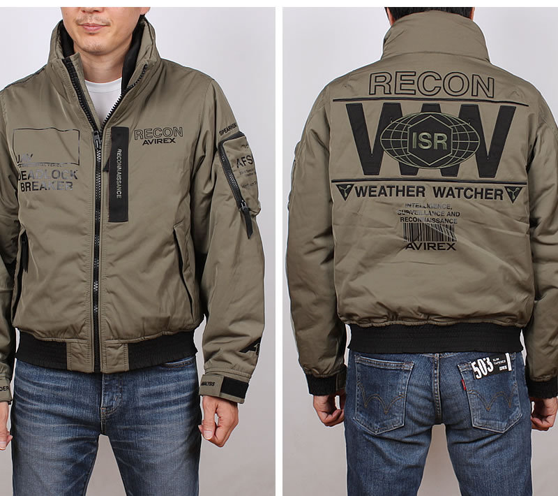 ≪ラスト1点！XXLサイズ≫SALE AVIREX アビレックス フライトジャケットウェザーウォッチャー FLIGHT JACKET WEATHER  WATCHER AF 6112127