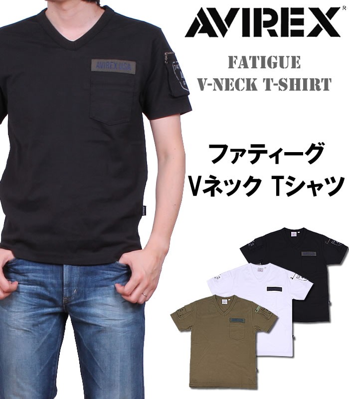 AVIREX アビレックス レディース ファティーグ 半袖VネックT