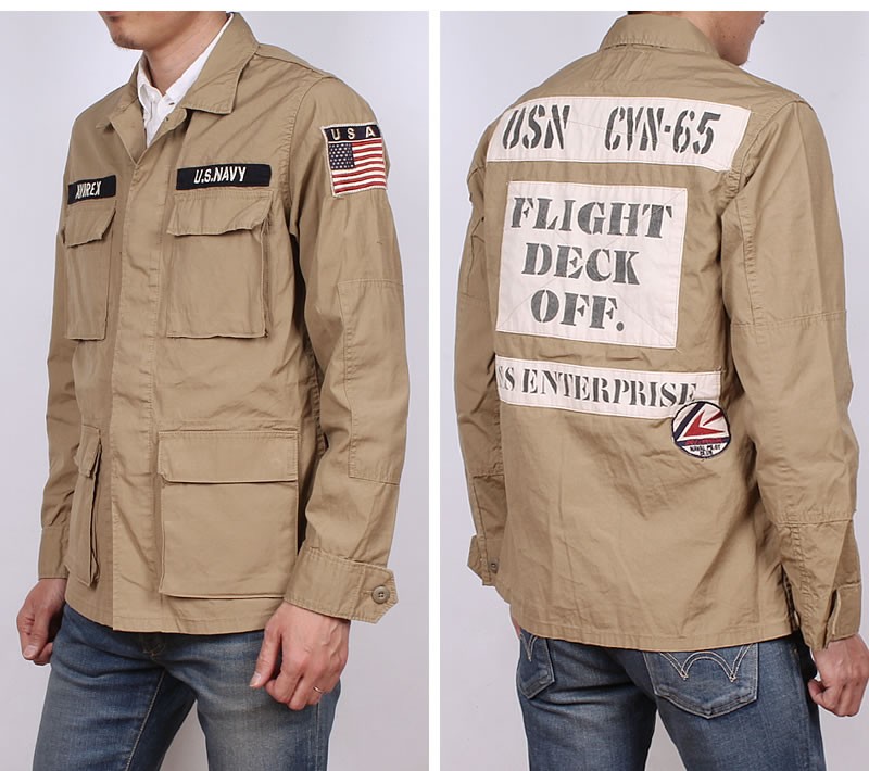 AVIREX 5%OFF アビレックス PATCHED RIPSTOP B.D.U JACKET