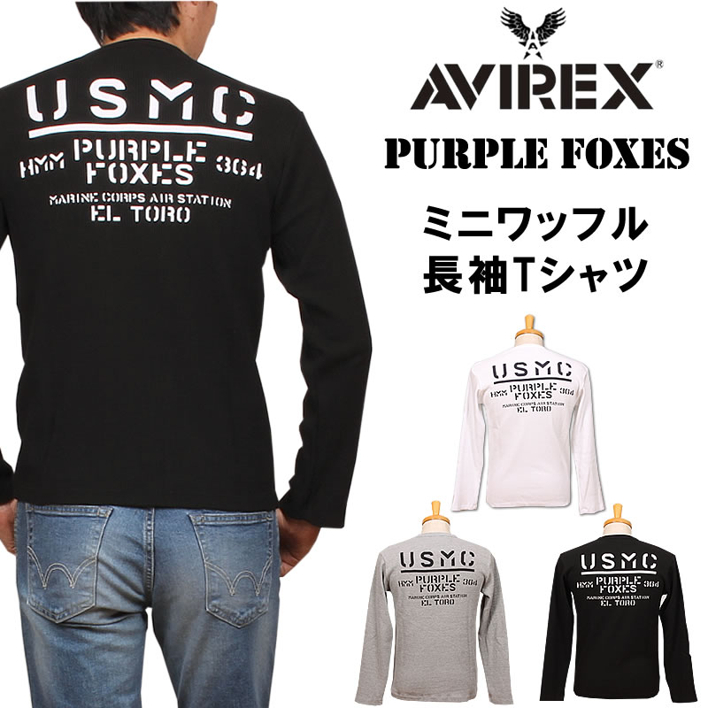 AVIREX 5%OFF アビレックス PURPLE FOXES クルーネック ミニ