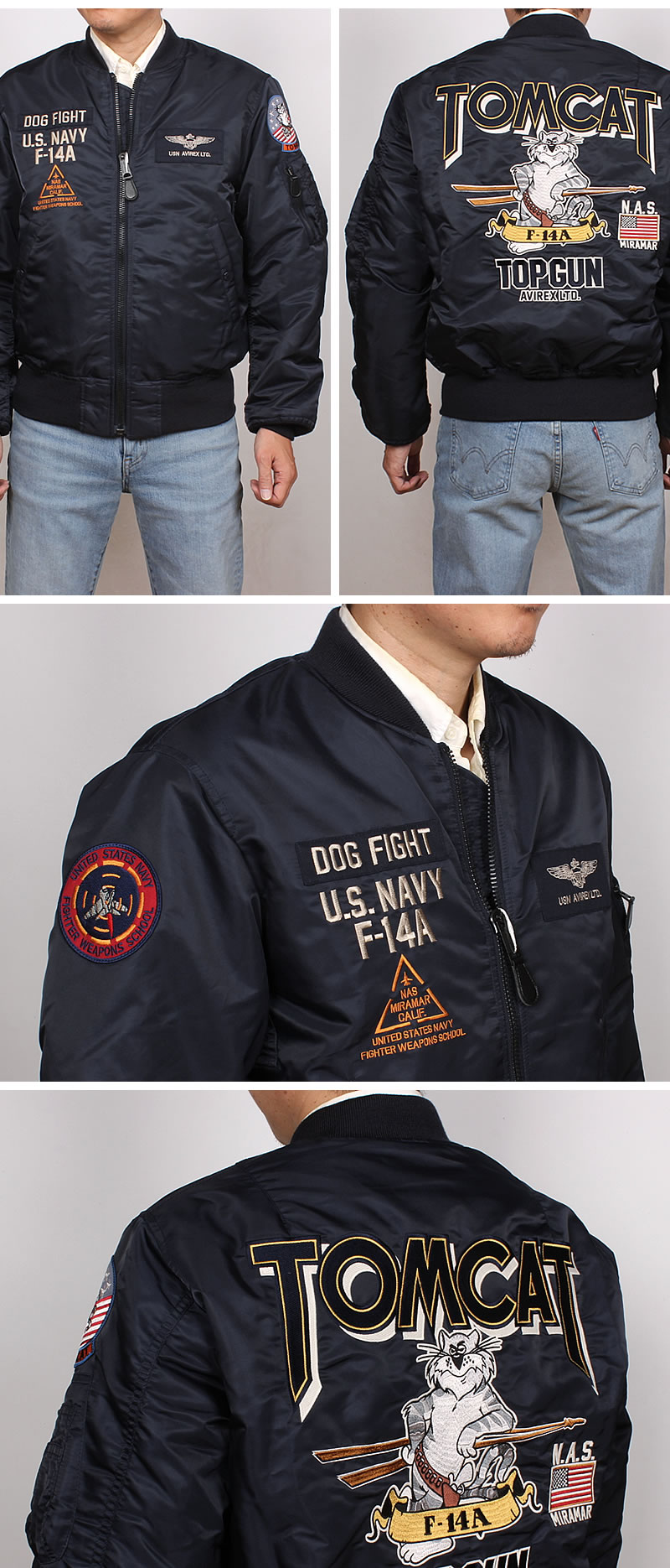 AVIREX アビレックス MA-1 トムキャット TOM CAT トップガン TOPGUN アヴィレックス 783-3952033  7833952033
