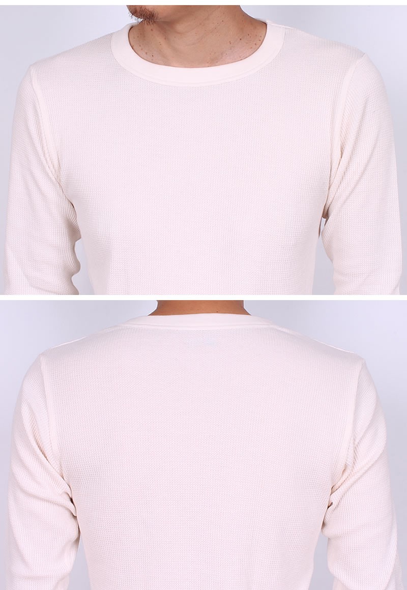 Hanes ヘインズ サーマル クルーネック ロングスリーブTシャツ