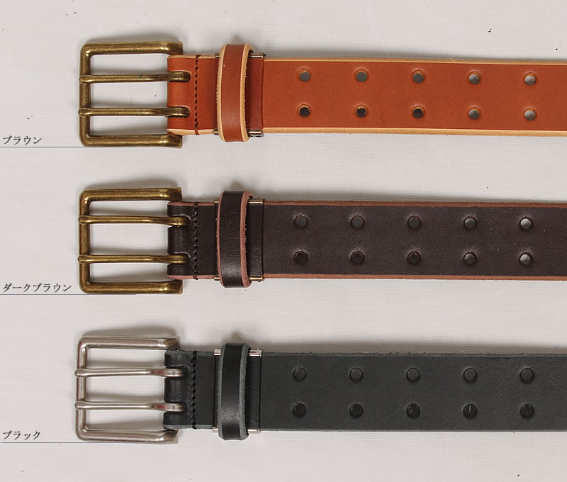 viviennetam のベルト(牛革)【ダブルハピネス】 EDWIN エドウイン Double Stitch Leather Belt(ダブルステッチ