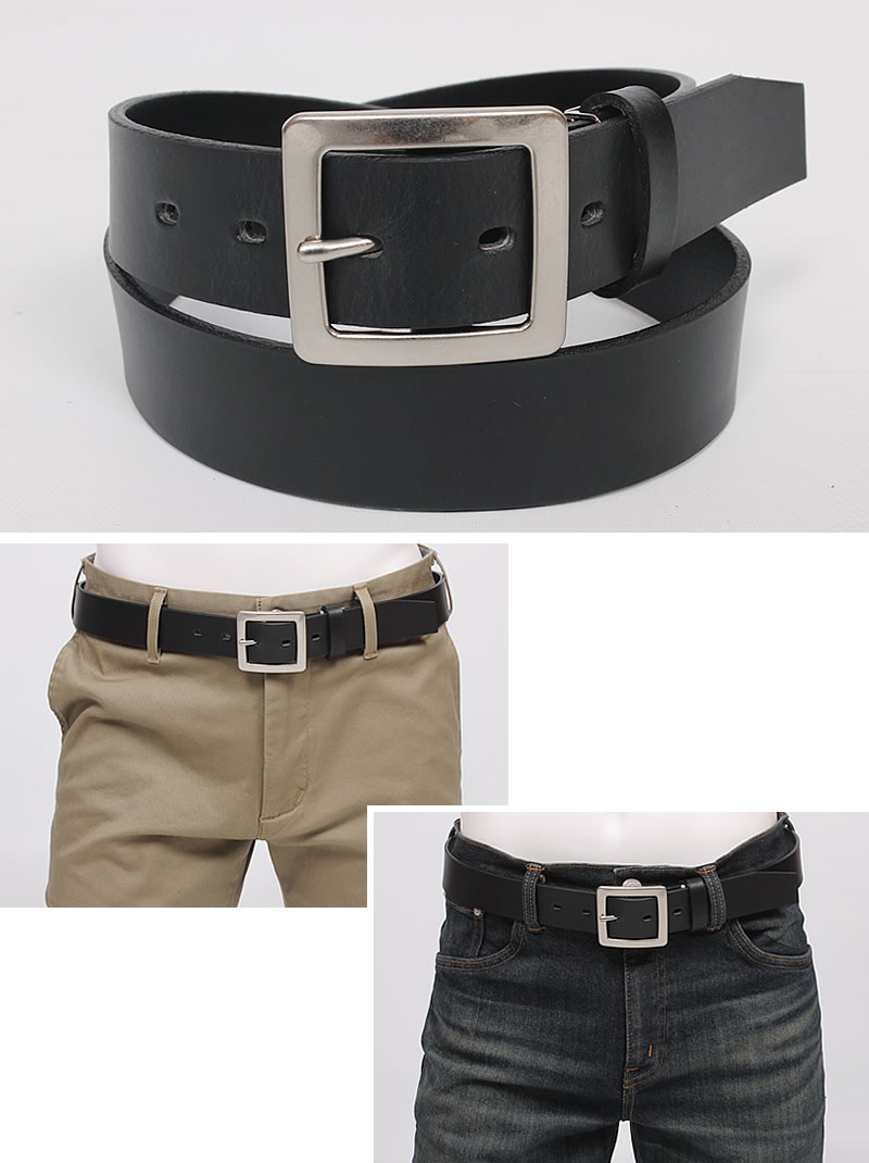 飯田工房 ギャリソン レザーベルト 3.5cm 35mm 本革 牛革 イイダ