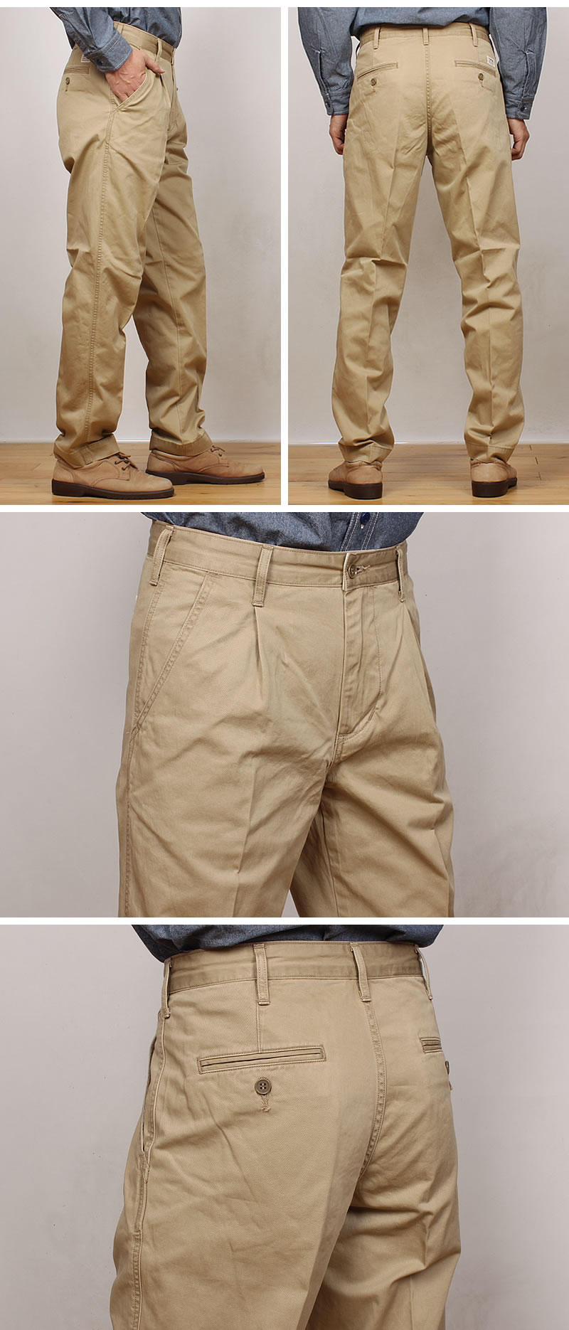 EDWIN 【10%OFF】EDWIN エドウィン メンズ KHAKIS タック