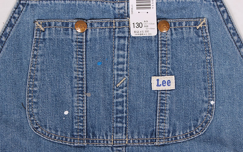 5%OFF 100〜115cm キッズ Leeリー ペイントオーバーオール　LK6137