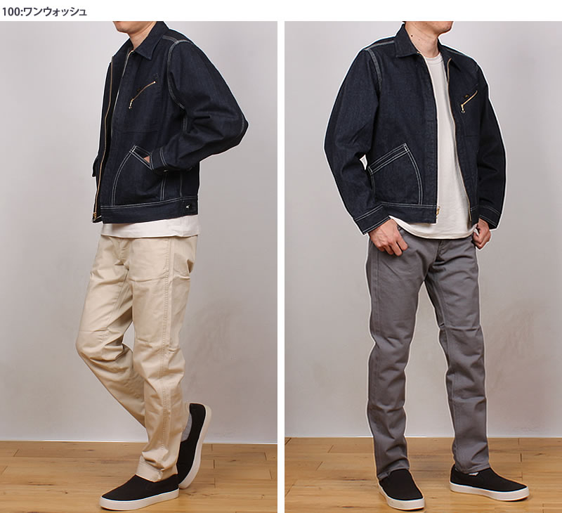 Lee リー ジップアップ ブルゾン 91-B ジャケット ダンガリーズ DUNGAREES デニム ツイル LM7238 Gジャン ジージャン メンズ | Lee | 05