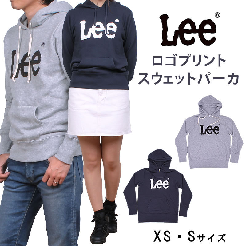 ≪XS・Sサイズ≫ SALE Lee ロゴプリント スウェットプルパーカ 裏