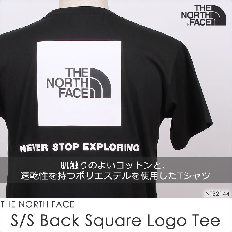 5%OFF THE NORTH FACE ザ ノースフェイス S/S Back Square Logo Tee ショートスリーブ　バックスクエア　 ロゴTシャツ NT32144