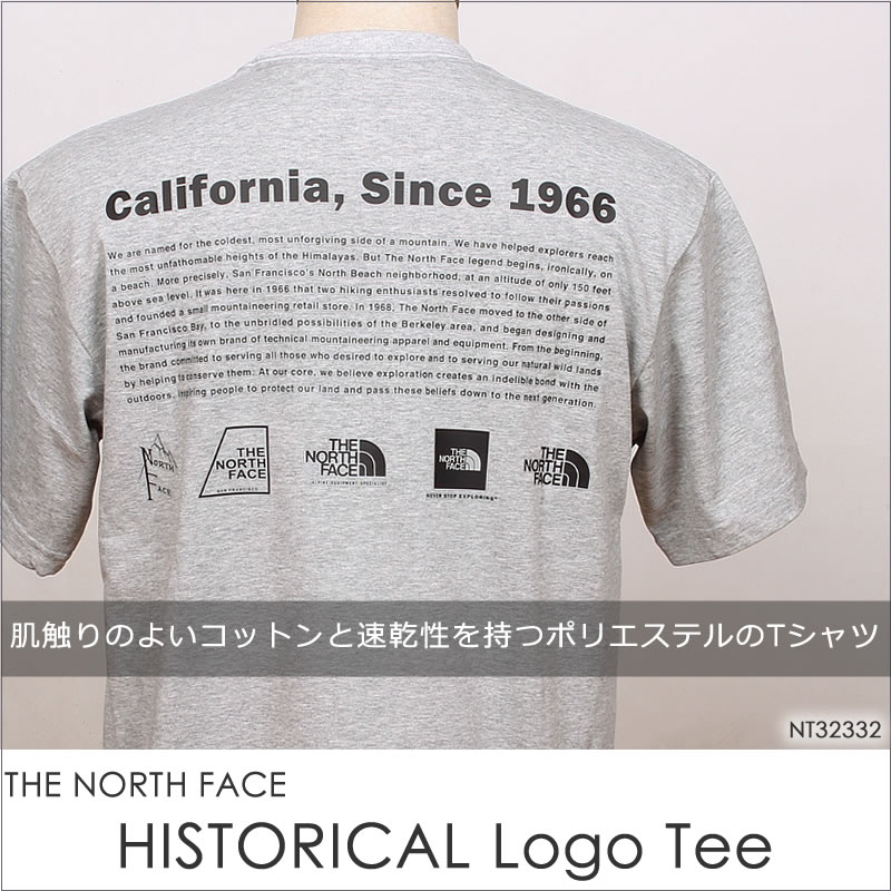 THE NORTH FACE ザ・ノース・フェイス S/S Historical Logo Tee ショートスリーブ　ヒストリカル ロゴ Tシャツ  NT32332