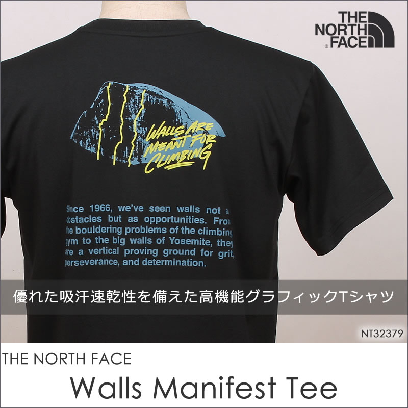【5%OFF】THE NORTH FACE ザ ノースフェイス S/S Walls Manifest Tee ショートスリーブ ウォールズ マニフェスト Tシャツ NT32379｜axs-sanshin｜02