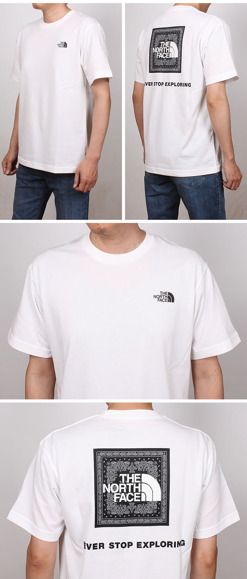 tシャツ THE NORTH FACE/ザ・ノース・フェイス  BANDANA SQUARE LOGO バンダナプリント Tシャツ NTW32446 10077352_1.jpg