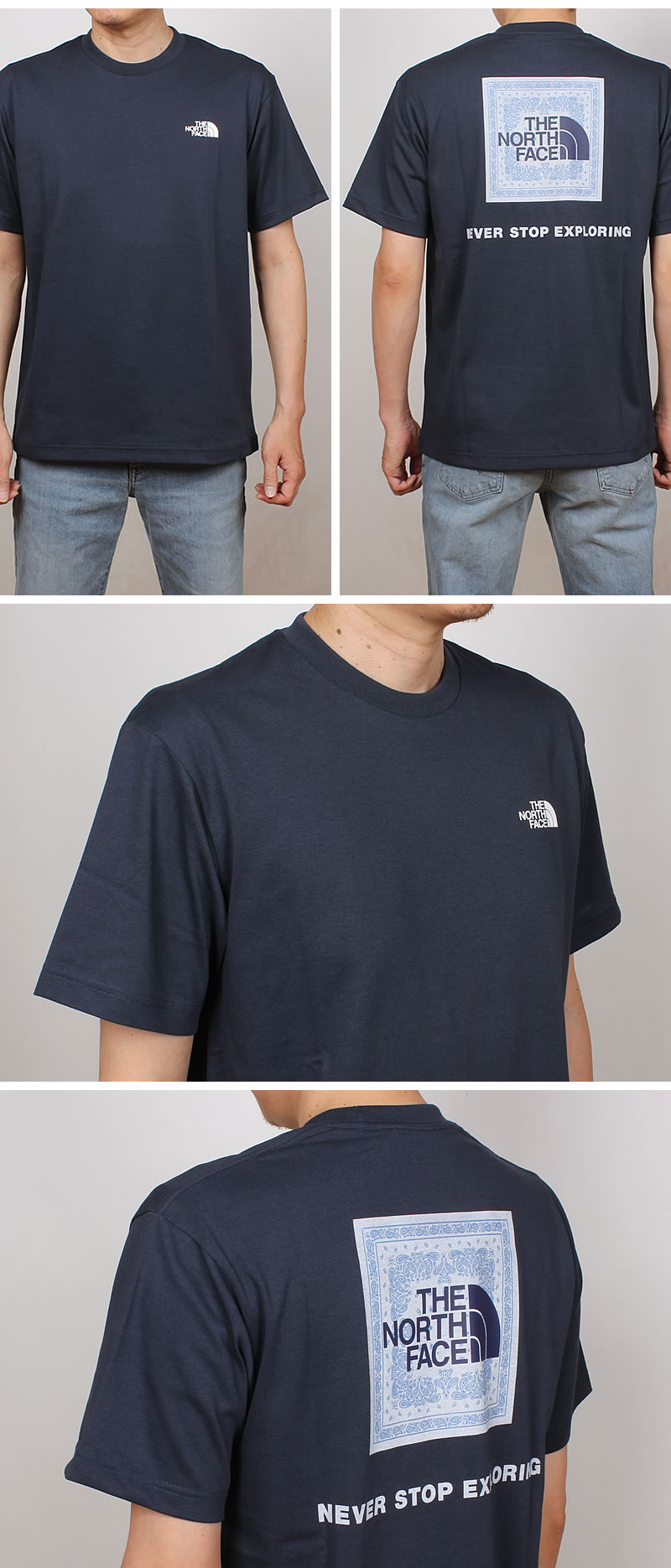 ☆海外限定品!THE NORTH FACE パッチロゴ Tシャツ THE NORTH FACE ザ・ノース・フェイス バンダナスクエアロゴ T