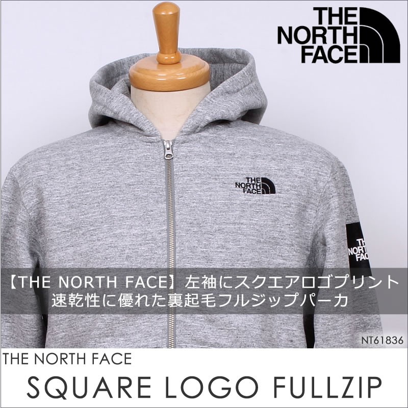 5%OFF THE NORTH FACE ザ ノースフェイス スクウェア ロゴ フルジップ 