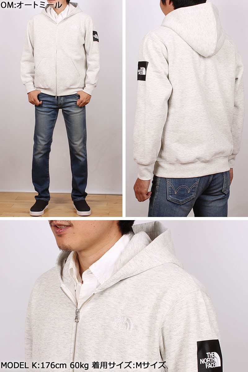 5%OFF THE NORTH FACE ザ ノースフェイス スクウェア ロゴ フルジップ SQUARE LOGO FULLZIP  パーカNT61836_OM_Z_UN_K