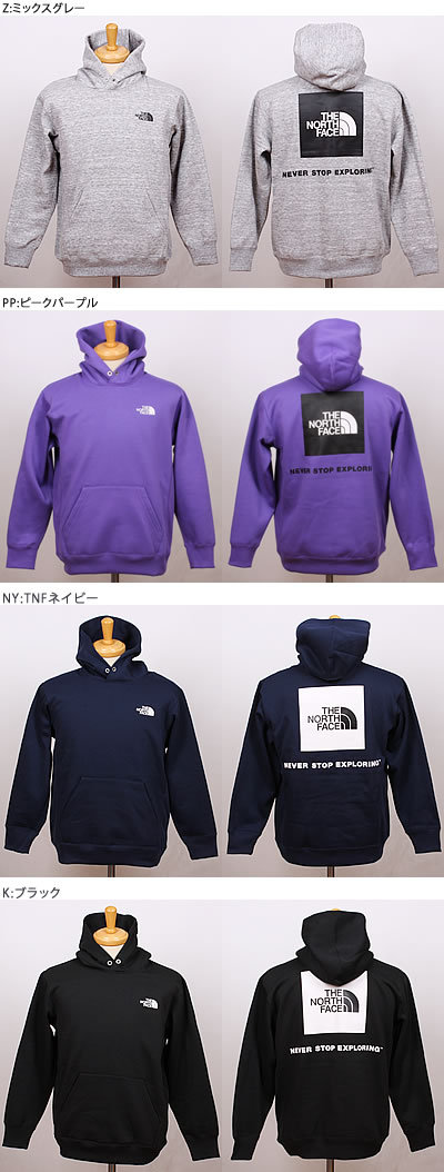 5%OFF THE NORTH FACE ザ・ノース・フェイス バック スクウェア ロゴ フーディ BACK SQUARE LOGO HOODIE  パーカNT62040_Z_PP_NY_K