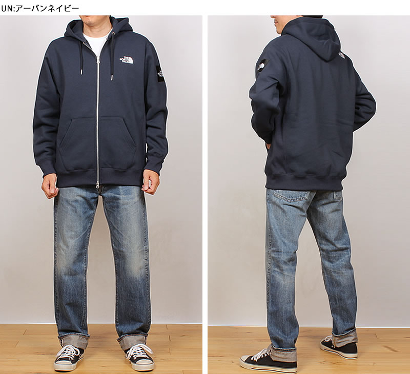 THE NORTH FACE◇SQUARE LOGO FULLZIP_スクエアロゴフルジップ/M