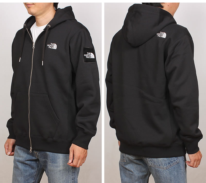 【5%OFF】THE NORTH FACE ザ ノースフェイス スクウェア　ロゴ フルジップ 裏起毛 SQUARE LOGO FULLZIP  スウェット トレーナー NT62349