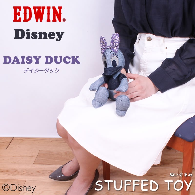 EDWIN★Disney オールデニム ぬいぐるみ デイジーダック カップルズビーン EDWIN/エドウィン/エドウイン/コラボQNAK10_0042