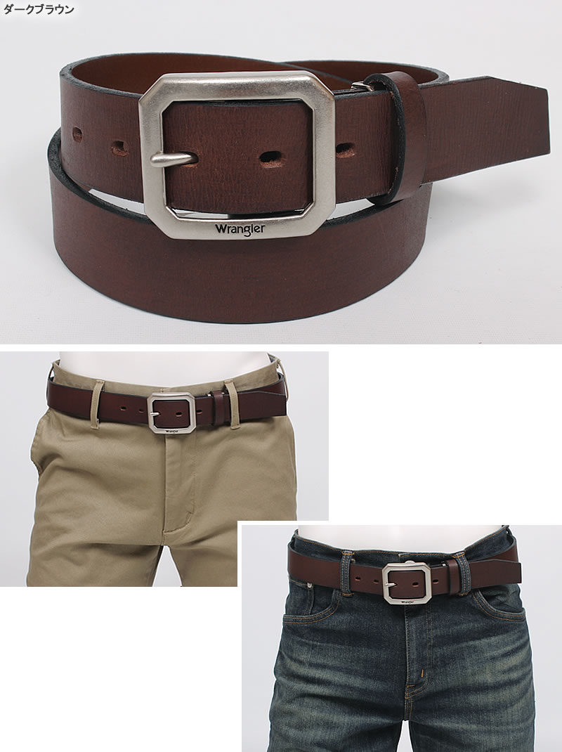 Wrangler（ラングラー） ギャリソン レザー ベルト 3.5cm 35mm 本革