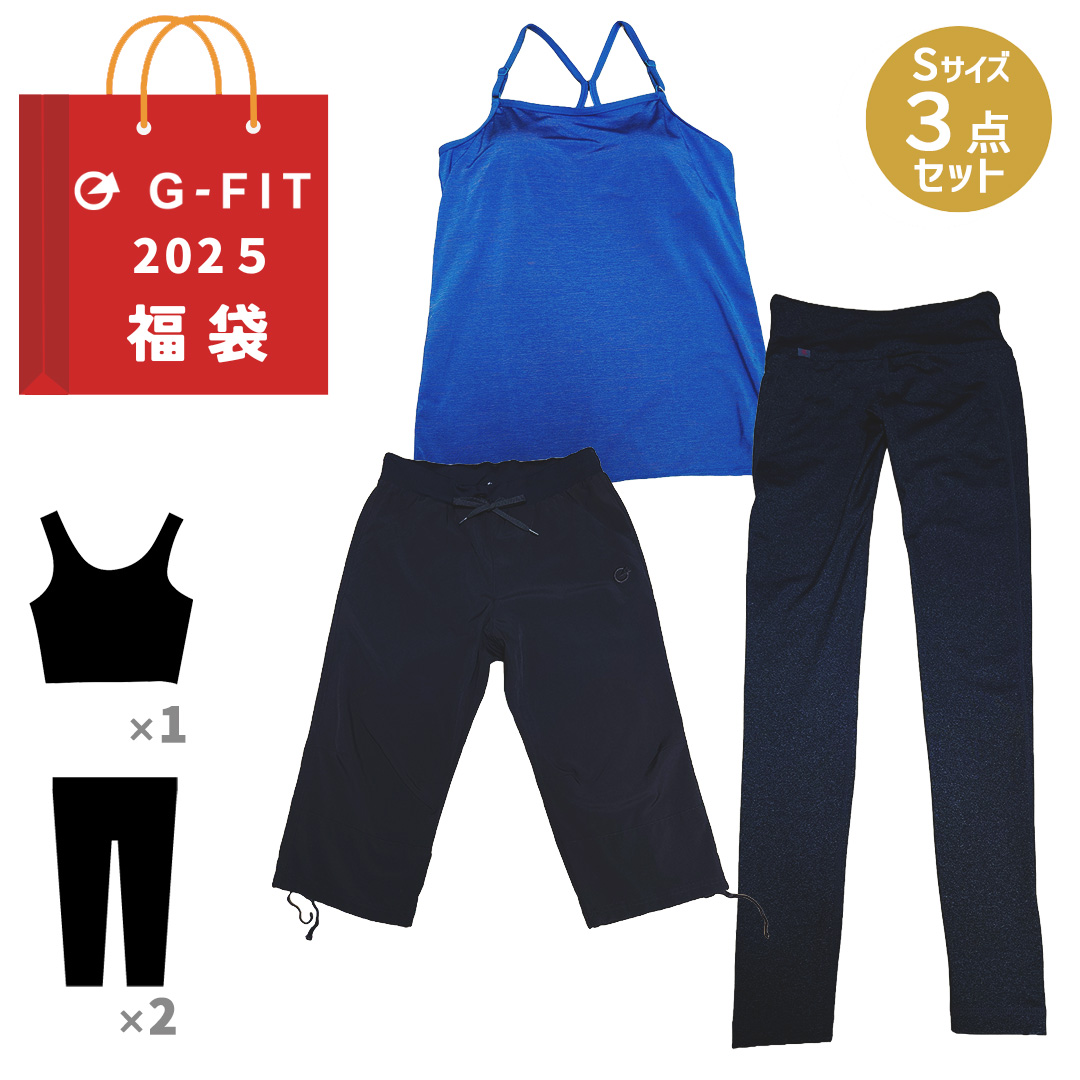 みみ→ブランド服福袋 G-FIT（ジーフィット） レディースフィットネスウエア福袋 Sサイズ 3点