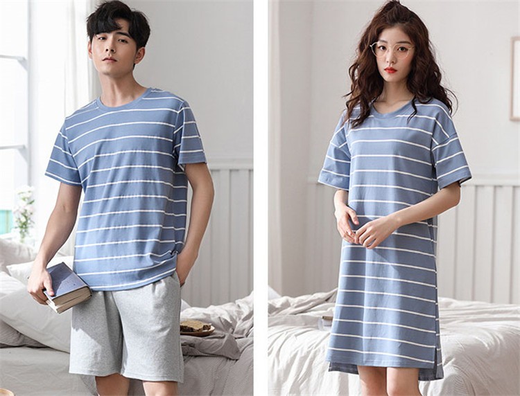 パジャマ カップル 夏 ペアパジャマ ルームウェア レディース メンズ 恋人 お揃い セット 半袖 Tシャツ ワンピース 部屋着 おしゃれ 寝間着 カジュアル 薄手 Y アユストア 通販 Yahoo ショッピング