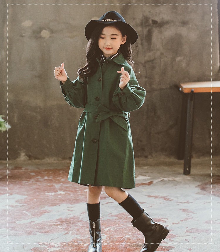子供服 女の子 子供コート トレンチコート スプリングコート アウター 長袖 春秋 秋服 春コート ジャケット ロングコート キッズコート 防風 おしやれ 可愛い :y450827:アユストア - 通販 - Yahoo!ショッピング