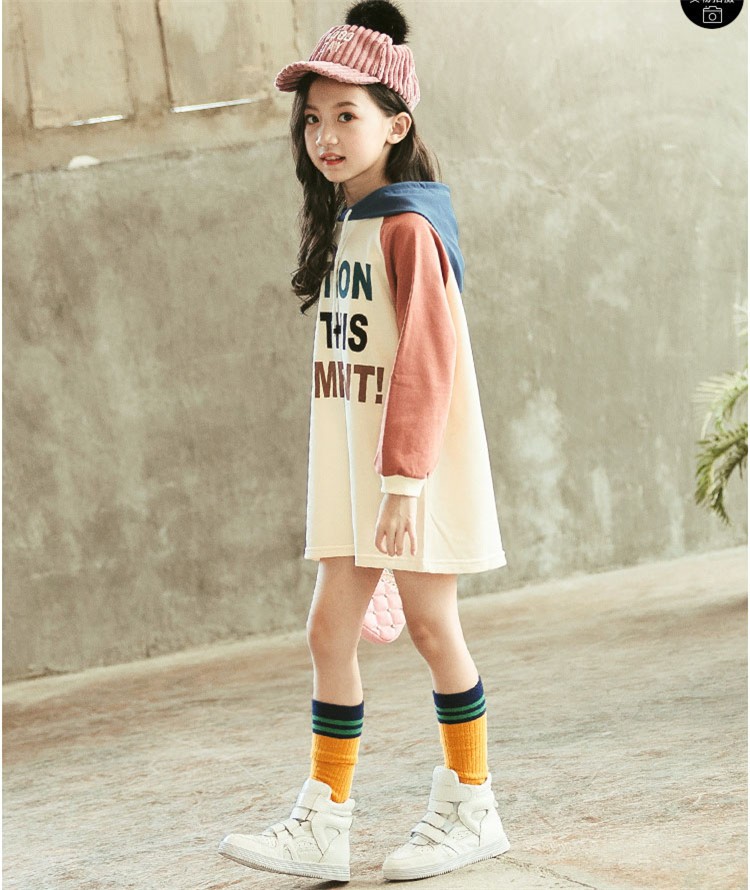 子供服 ワンピース キッズ 長袖 子供ドレス dress 女の子 秋着 膝丈 パーカー ロングTシャツ 韓国子供服 ジュニア カジュアル おしゃれ  可愛い 通学着 新品 :y450938:アユストア - 通販 - Yahoo!ショッピング