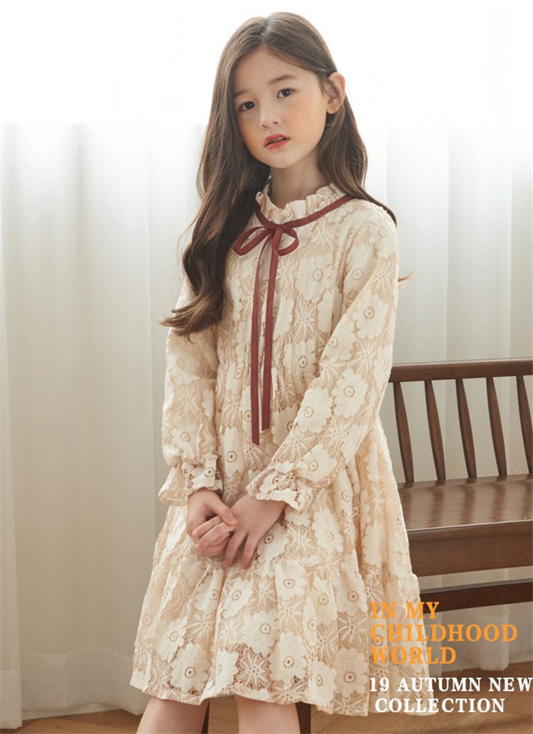 ワンピース 韓国子供服 女の子 キッズ ワンピース 春秋 長袖スウェットワンピース プリーツスカート おしゃれ 花柄刺繍 小学生 ジュニア 子ども服 110 160cm 代引可