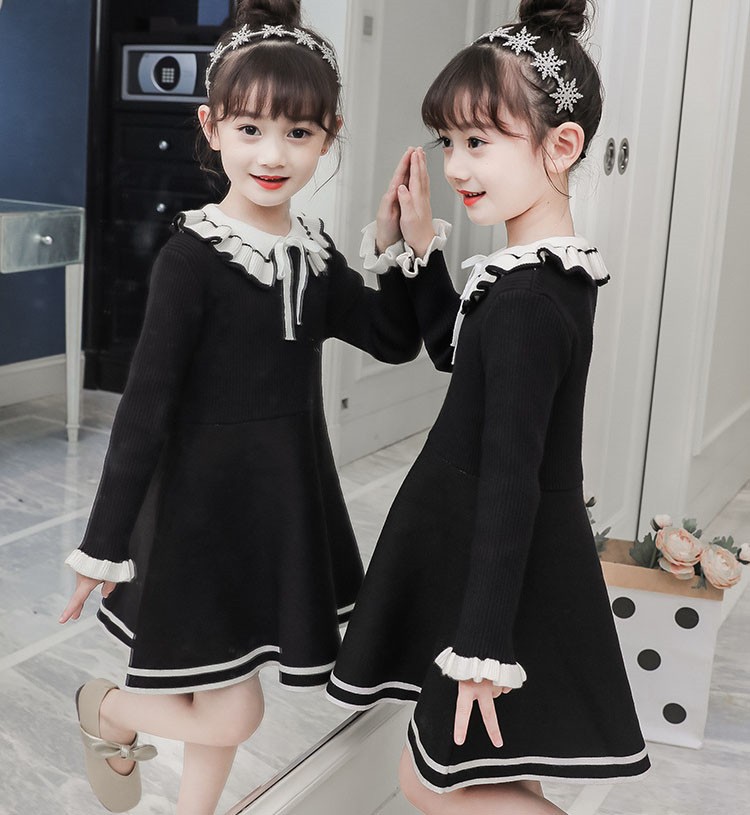 子供服 ワンピース 秋冬 長袖 カジュアル キッズ 女の子 ニットワンピース セーター 子供ドレス ジュニア ベビー服 おしゃれ 可愛い 新品 110  120 130 140 150 :y452554:アユストア - 通販 - Yahoo!ショッピング